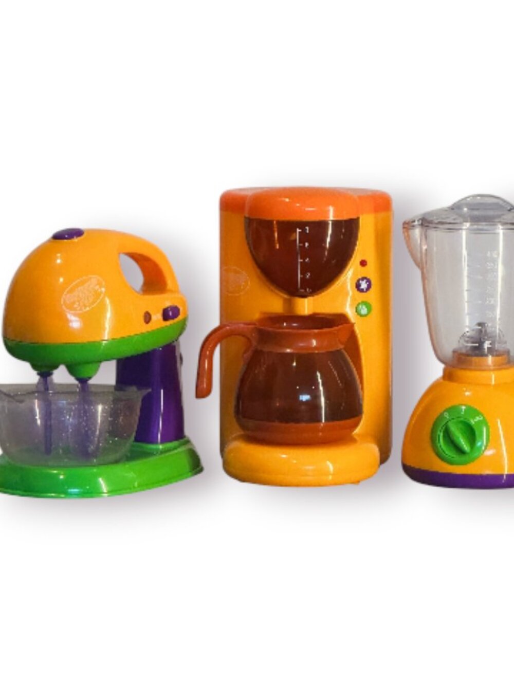 PlayGo My Home Fun Toy Kitchen Appliance 3pc Set Mixer Coffee Maker Blender VGUC